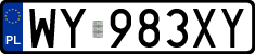 License plates of Poland, Regular car plates