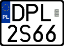 License plates of Poland, Regular car plates