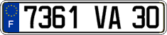 French license plate, FNI