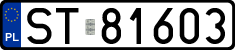 License plates of Poland, Regular car plates