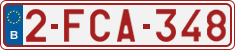 License plate of Belgium, Regular plates (2010)