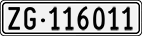 License plate of Switzerland, Cars