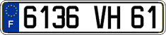 French license plate, FNI
