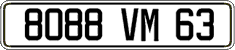 French license plate, FNI