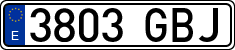 License plates of Spain, Ordinary (2000)