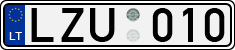 License plate of Lithuania, Cars