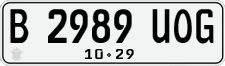 License plate of Indonesia, Regular plates