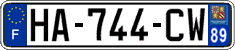 French license plate, SIV (ordinary)