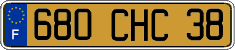 French license plate, FNI