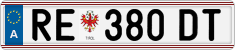 License plate of Austria, Regular plates