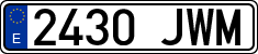 License plates of Spain, Ordinary (2000)