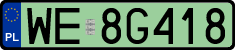 License plates of Poland, Electric vehicles