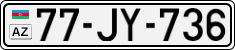License plate of Azerbaijan, Cars