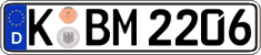 German license plate, Regular plates