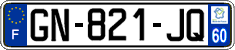 French license plate, SIV (ordinary)
