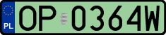 License plates of Poland, Electric vehicles