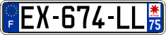 French license plate, SIV (ordinary)