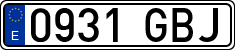 License plates of Spain, Ordinary (2000)