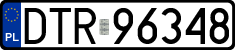 License plates of Poland, Regular car plates