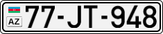 License plate of Azerbaijan, Cars