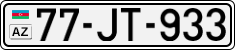 License plate of Azerbaijan, Cars