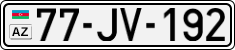License plate of Azerbaijan, Cars