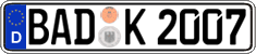 German license plate, Regular plates
