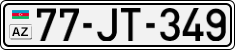License plate of Azerbaijan, Cars