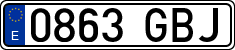 License plates of Spain, Ordinary (2000)