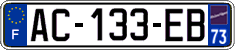 French license plate, SIV (ordinary)