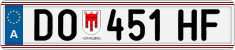 License plate of Austria, Regular plates