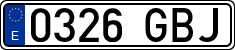 License plates of Spain, Ordinary (2000)
