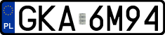 License plates of Poland, Regular car plates