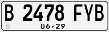 License plate of Indonesia, Regular plates