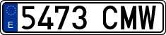 License plates of Spain, Ordinary (2000)
