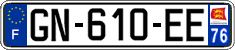 French license plate, SIV (ordinary)