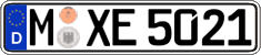 German license plate, Regular plates