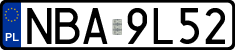 License plates of Poland, Regular car plates