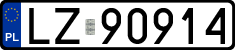 License plates of Poland, Regular car plates
