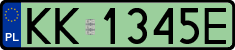 License plates of Poland, Electric vehicles