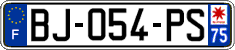French license plate, SIV (ordinary)