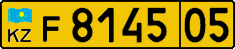 License plate Kazakhstan, Foreigners (2012)
