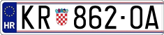 License plate of Croatia, Regular plates