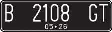 License plate of Indonesia, Regular plates