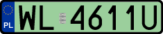License plates of Poland, Electric vehicles