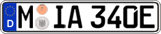 German license plate, Electric vehicles