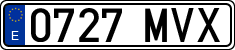 License plates of Spain, Ordinary (2000)