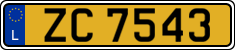 License plate of Luxembourg, 2003 year system