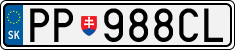 License plate of Slovakia, Cars