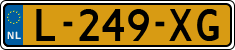 License plate of the Netherlands, Cars